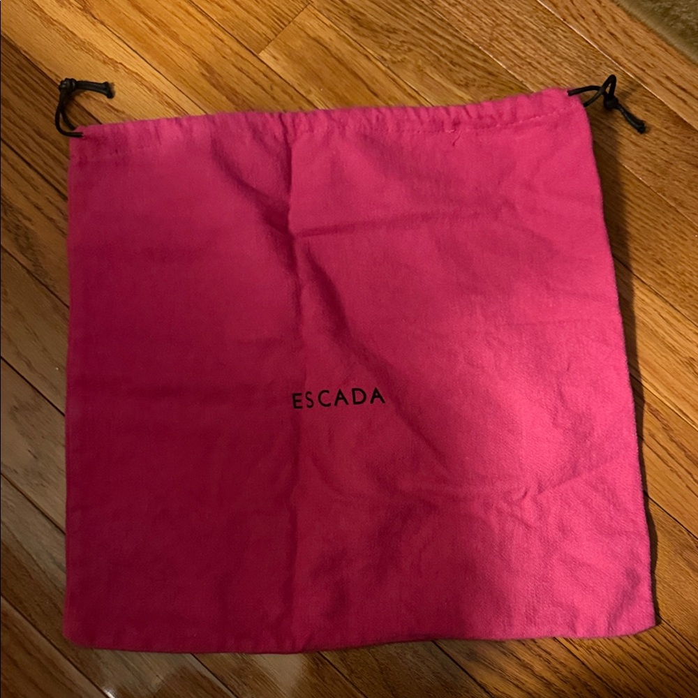 Escada Fuchsia Drawstring Bag